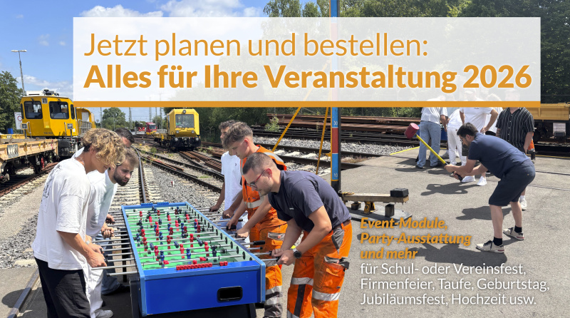 Ihr Event 2025: mieten Sie Event-Module, Party-Ausstattung und Gastronomie-Artikel bei Verleih-ER
