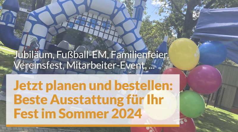 Ihre Veranstaltung 2024: mieten Sie Event-Module, Party-Ausstattung und Gastronomie-Artikel bei Verleih-ER
